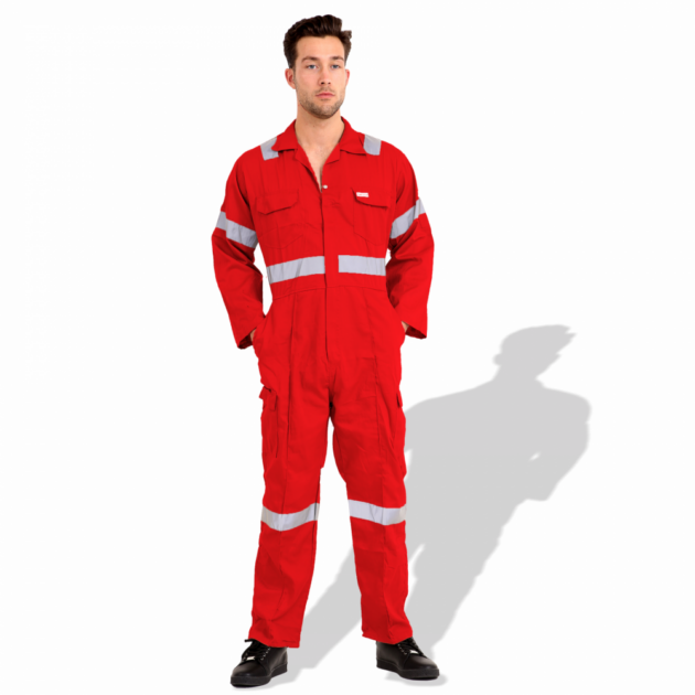 American Safety Twill Cotton General Workwear Reflective Coverall - Image 10