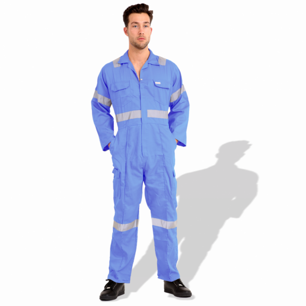 American Safety Twill Cotton General Workwear Reflective Coverall - Image 13