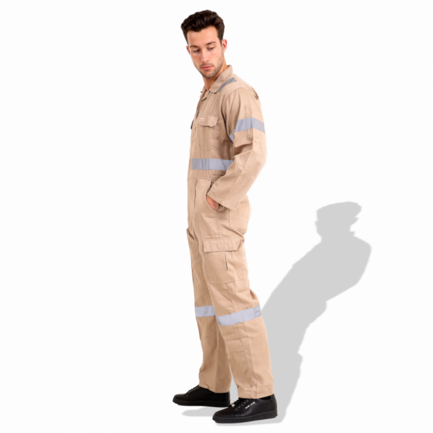 American Safety Twill Cotton General Workwear Reflective Coverall - Image 8