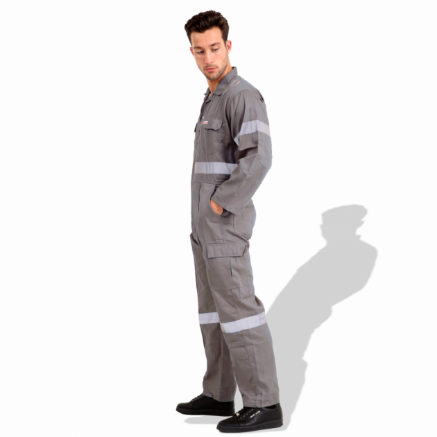 American Safety Twill Cotton General Workwear Reflective Coverall - Image 2