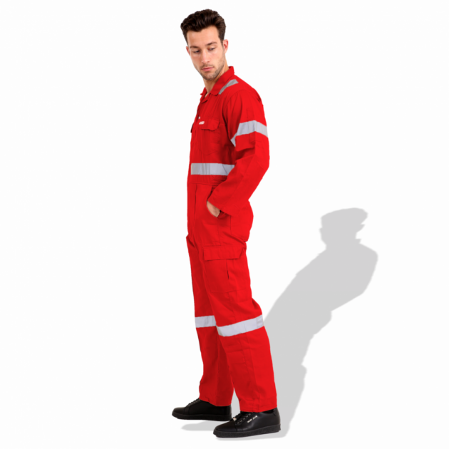 American Safety Twill Cotton General Workwear Reflective Coverall - Image 11