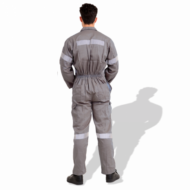 American Safety Twill Cotton General Workwear Reflective Coverall - Image 3