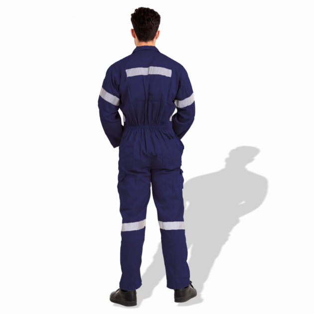 American Safety Twill Cotton General Workwear Reflective Coverall - Image 6