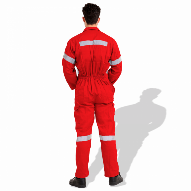 American Safety Twill Cotton General Workwear Reflective Coverall - Image 12