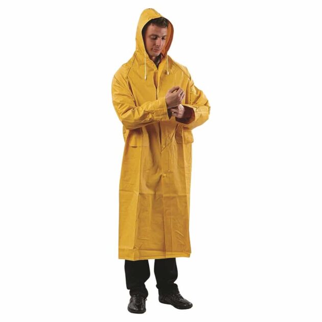 Heavy Duty PVC Washable Chemical Safety Yellow Coat