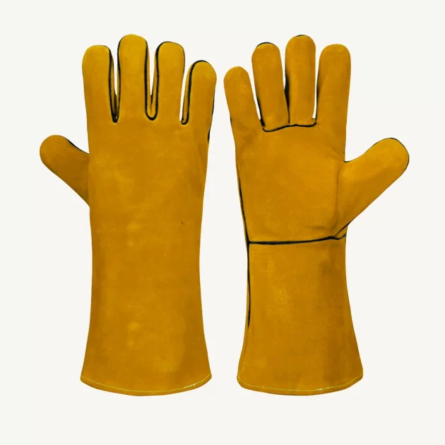 Premium Quality Heat Resistant Leather Welding Gloves - Image 2