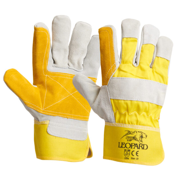 Premium Quality Industrial Safety Leather Double Palm Working Gloves