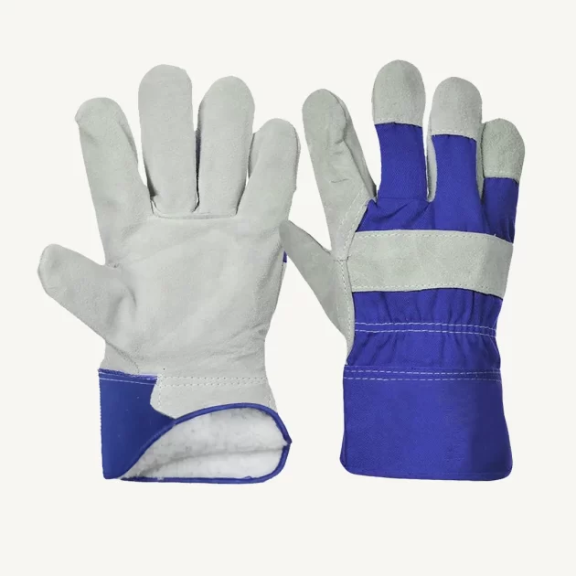 Premium Quality Industrial Safety Leather Palm Gloves - Image 4
