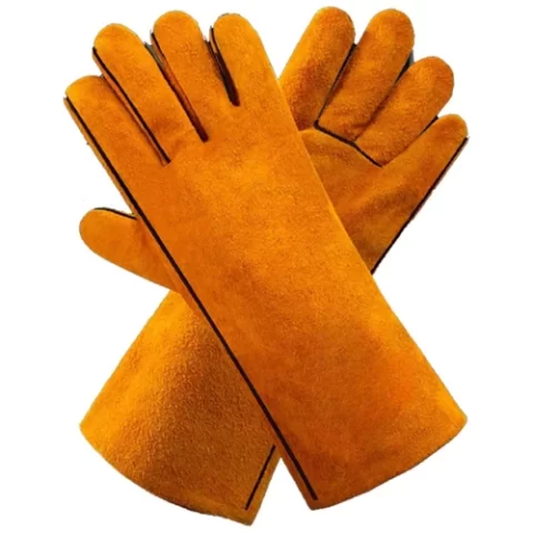 Premium Quality Dyed Cow Split Leather Welding Gloves