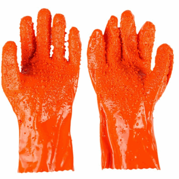 Anti Slip Oil Resistant Industrial Purpose Pvc Protective Gloves